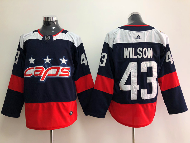 Men's Washington Capitals Tom Wilson #43 Navy Home Breakaway Jersey